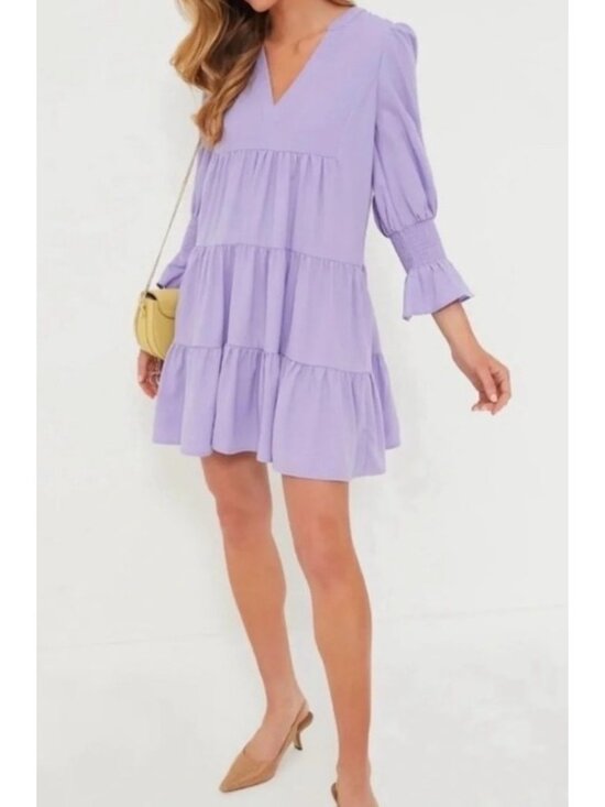 Pomander Place Dresses & Skirts - Tuckernuck Pomander Place Kenzo Lilac Tiered V Neck Smock Dress Size XXL